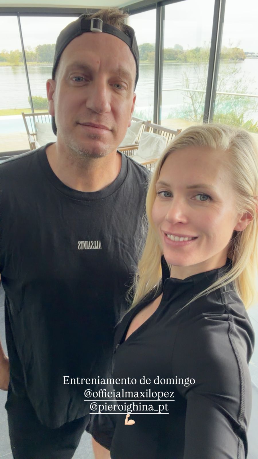 Maxi López y Daniela Christiansson