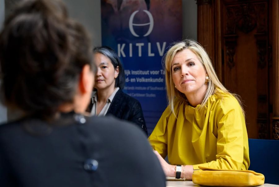 El look arrugado de Máxima Zorreguieta