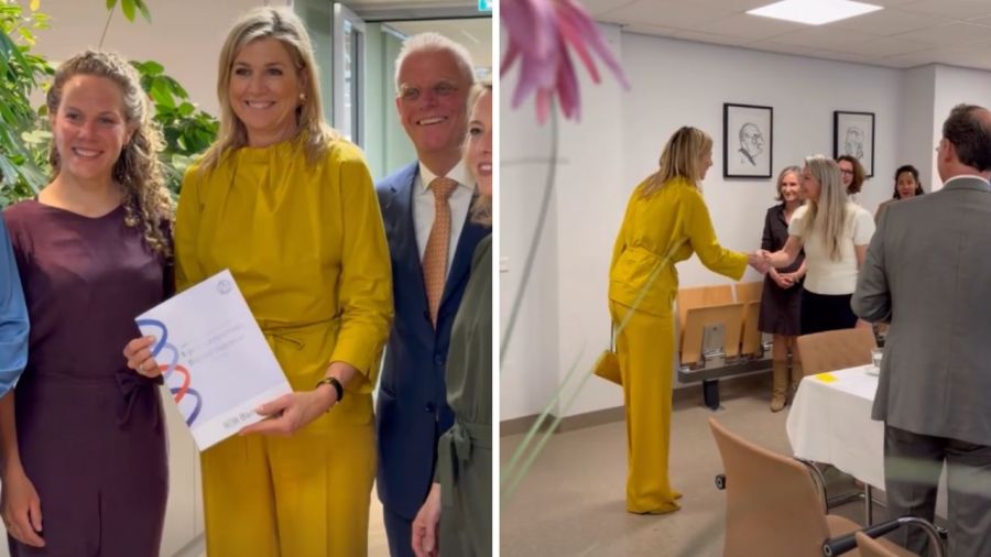 El look arrugado de Máxima Zorreguieta