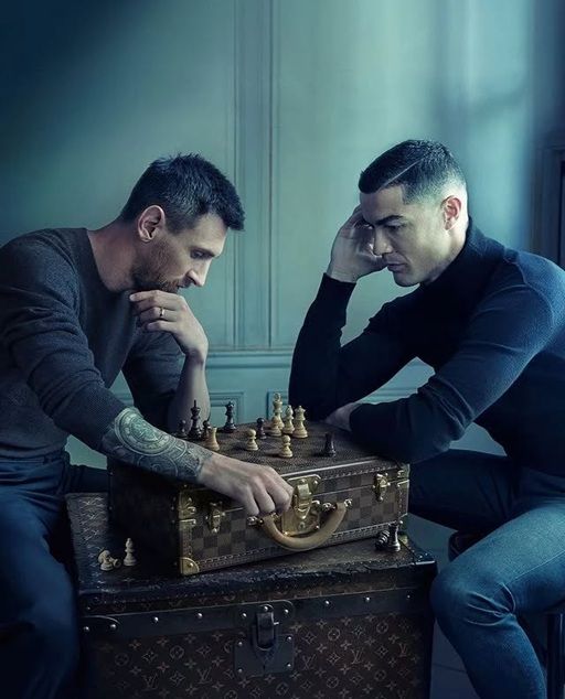 Cristiano Ronaldo y Lionel Messi para campaña publicitaria de Louis Vuitton