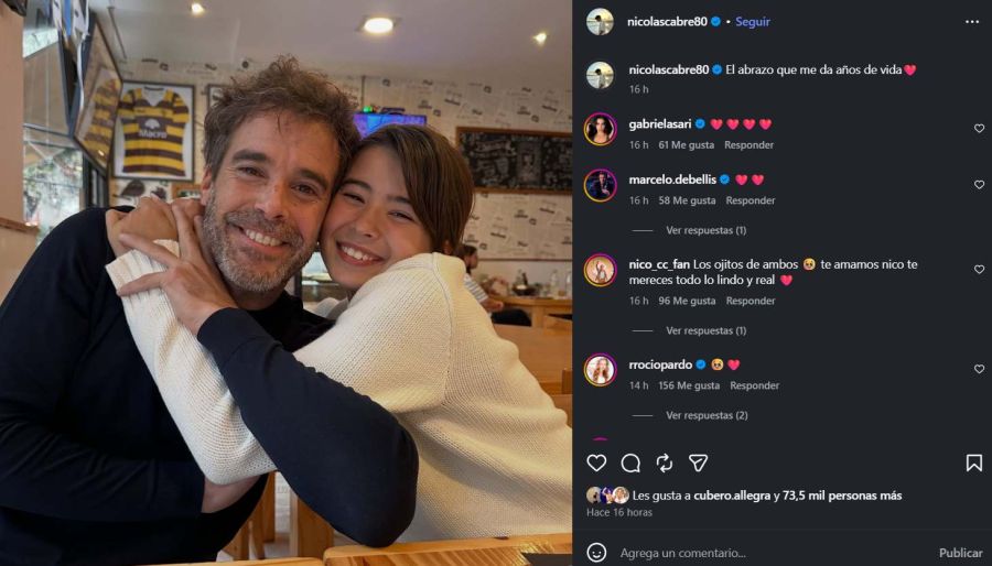 Nicolás Cabré se reencontró con su hija, Rufina, y vivió un especial momento: 