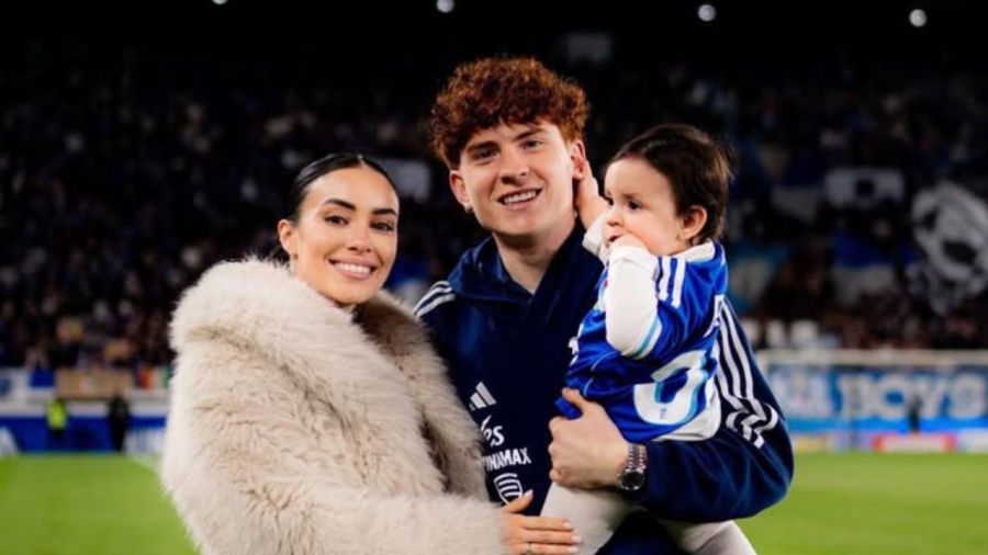 Yaz Jaureguy y el Colo Barco con su hija Gemma
