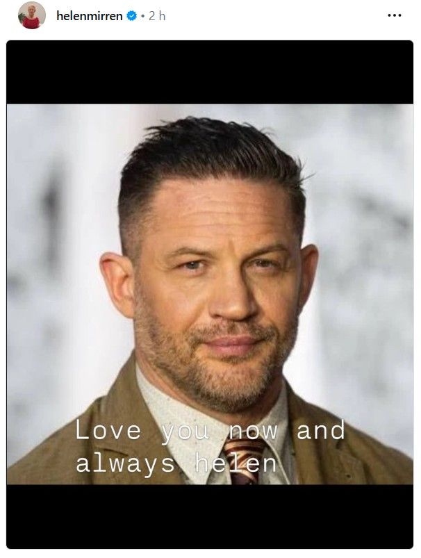 Mensaje de Helen Mirren a Tom Hardy