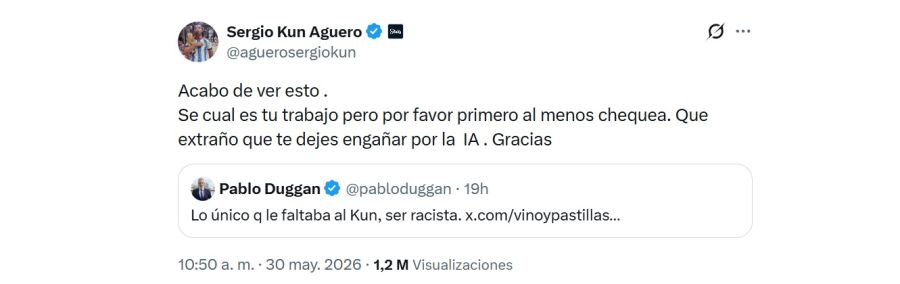 El Kun Agüero contra Pablo Duggan