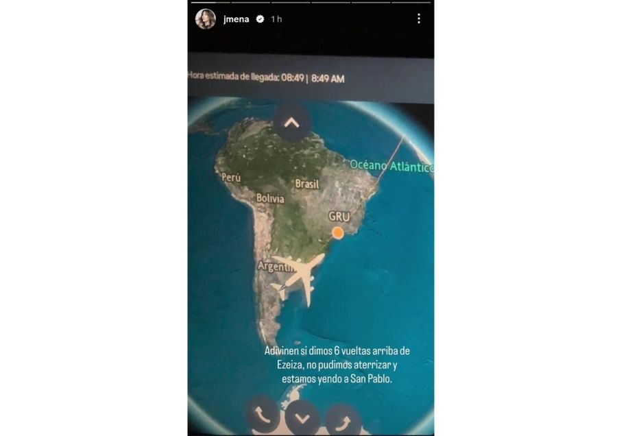 Jimena Barón sobre el inconveniente en su vuelo