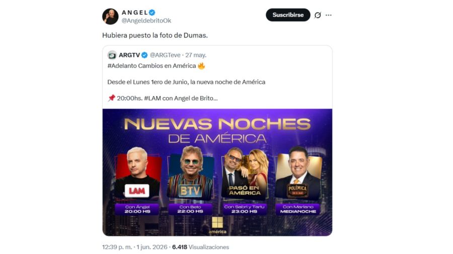 El comentario picante de Ángel de Brito