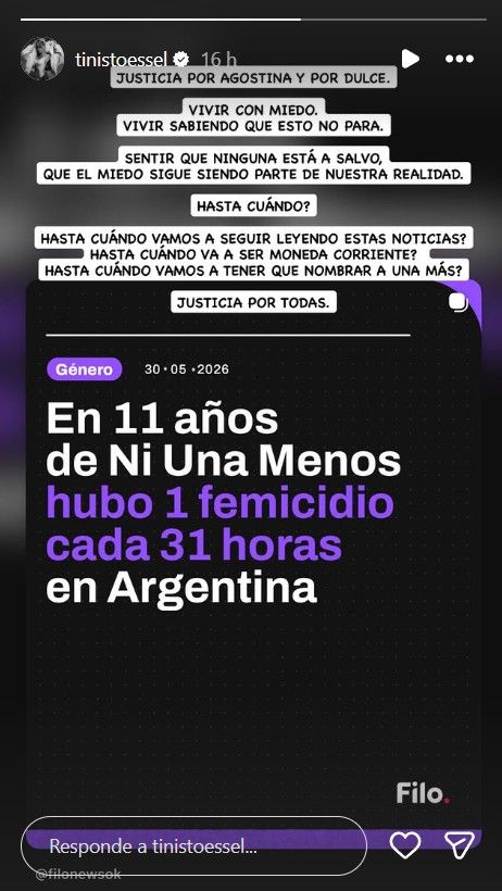 El mensaje de Tini Stoessel tras el femicidio de Agostina Vega