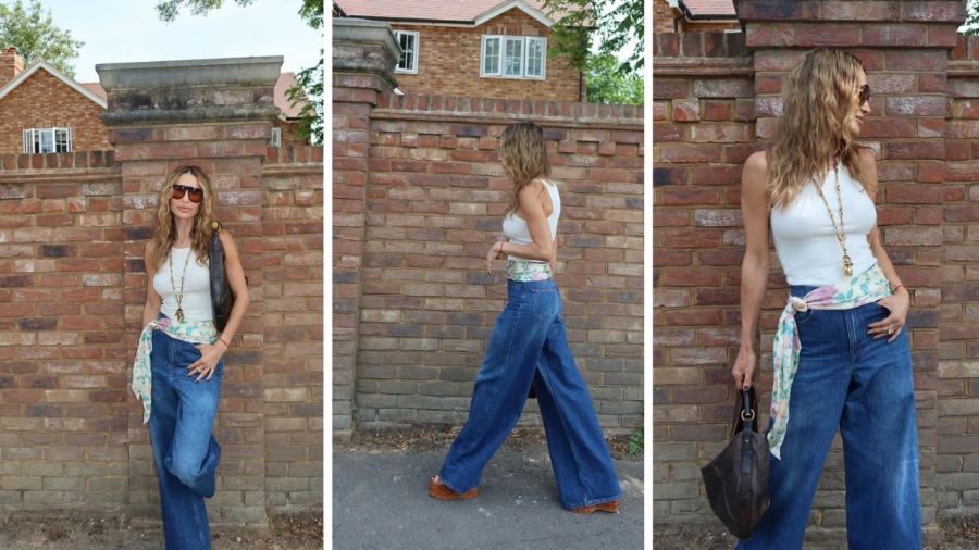 María Vázquez impone el jean extra wide leg