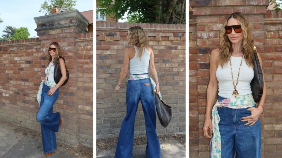 María Vázquez impone el jean extra wide leg
