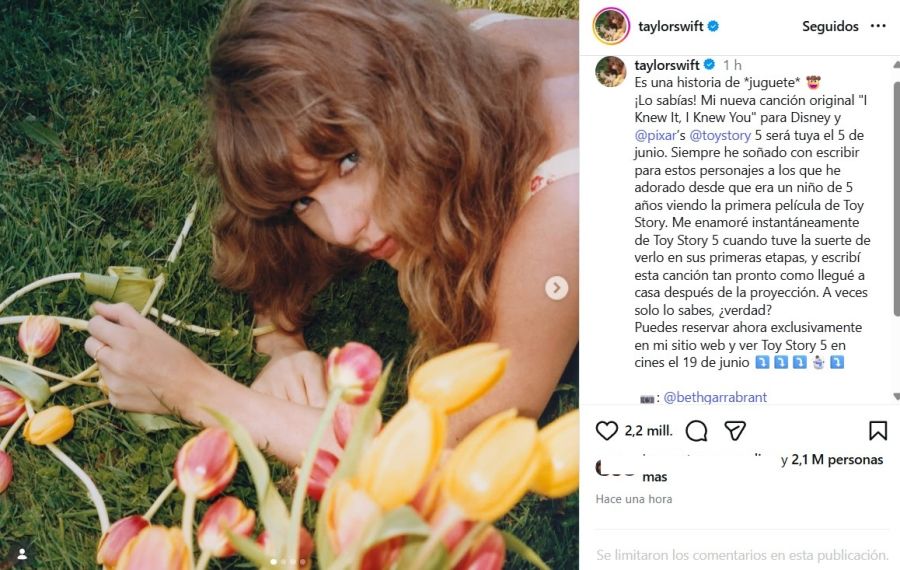 Taylor Swift confirmó su nueva canción para Toy Story 5, I Knew It, I Knew You