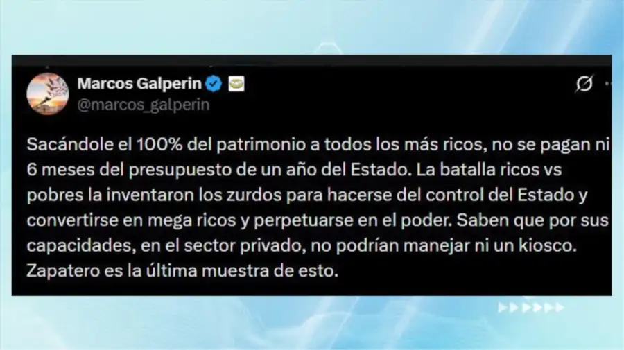 Un reposteo de Marcos Galperín