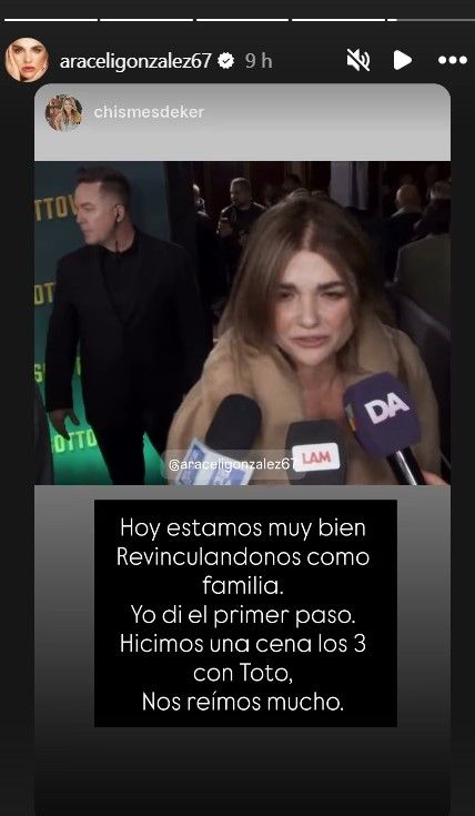 Araceli González habló de su reconciliación con Adrián Suar