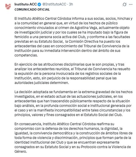 Comunicado de Instituto