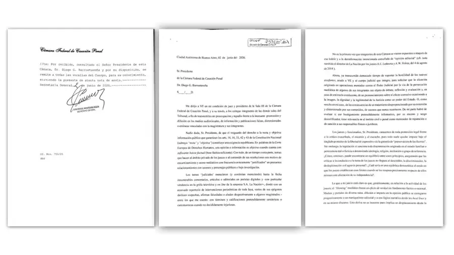 Nota del juez Carlos Mahiques 03062026