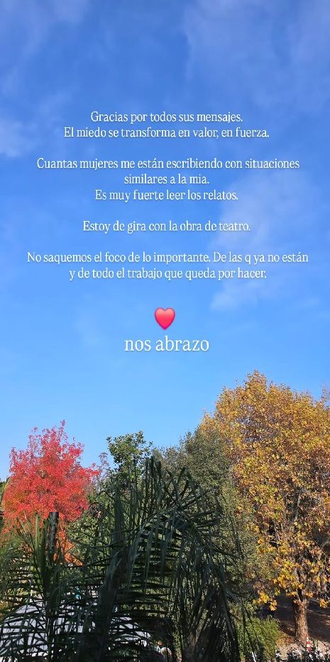 El mensaje de Rocío Igarzabal