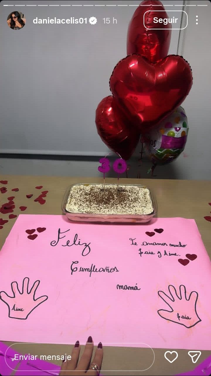 El regalo que recibió Daniela Celis