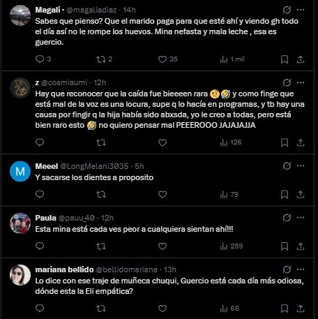 Los mensajes en contra de Andrea del Boca y Eliana Guercio