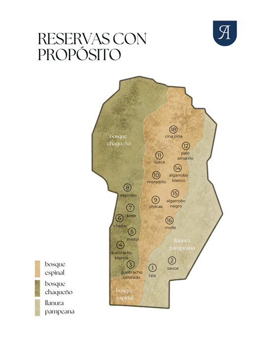 Mapa de reserva ecológica del Azur