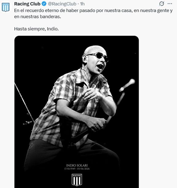 Despedida al Indio Solari