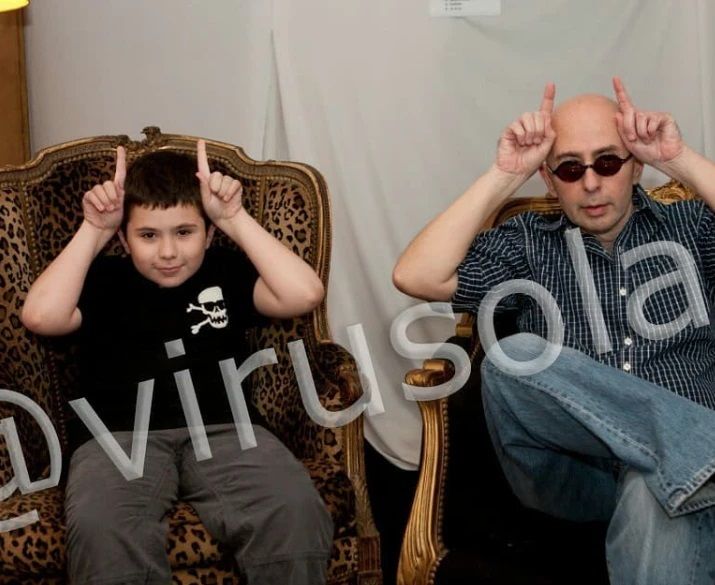 El Indio Solari con Bruno, su hijo