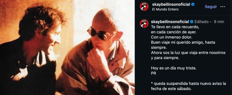 Las palabras de Skay Beilinson al Indio Solari
