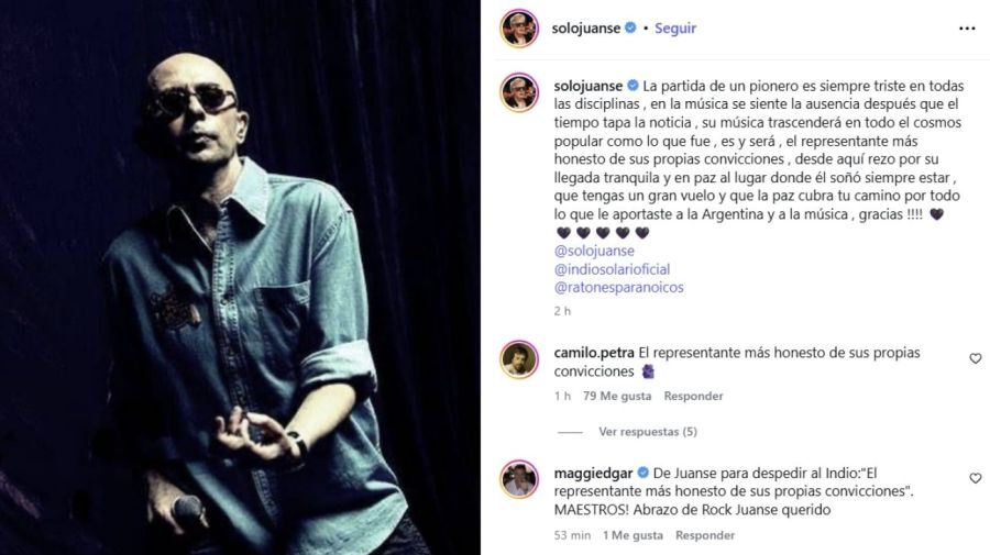 Las repercusiones de los artistas por la muerte del Indio Solari