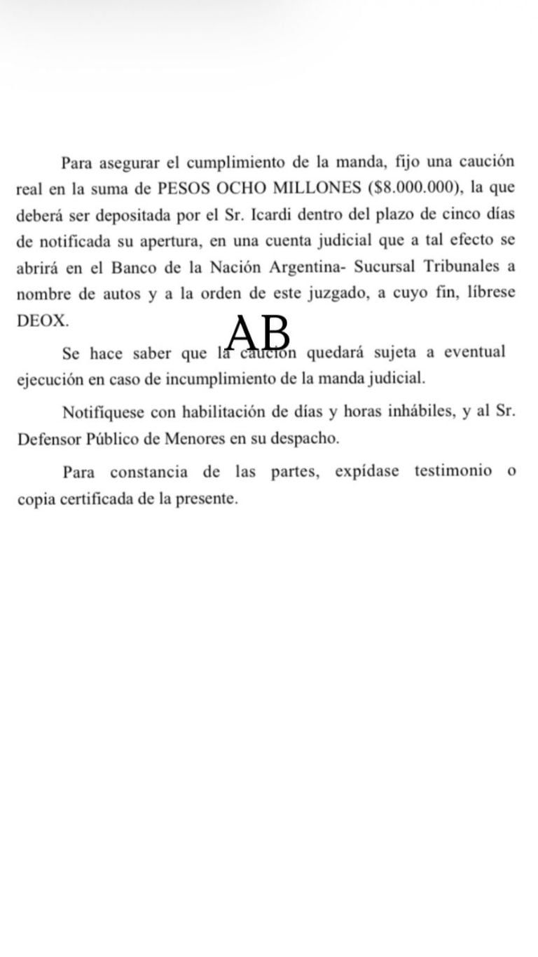 Resolución de la justicia compartida por Ángie Balbini