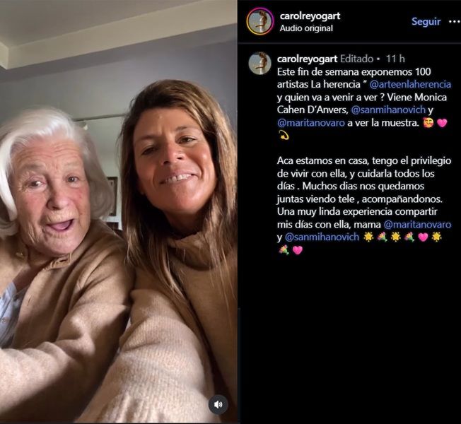 Carol Rey junto a Mónica Cahen D'Anvers