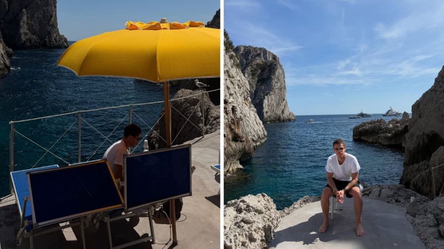 Las vacaciones de Peque Schwartzman y Eugenia De Martino en Italia