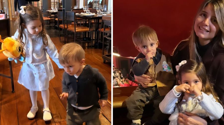 Sarah Burlando y su sobrino Beltrán