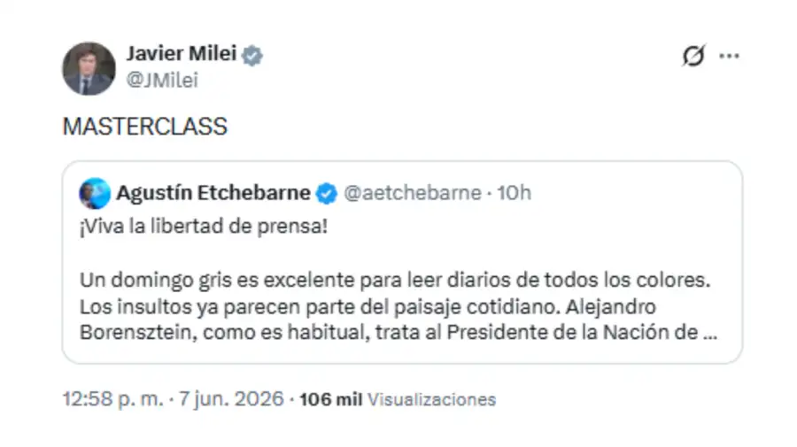 Milei prensa