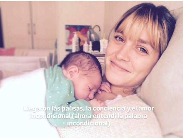 Rocío Igarzábal con su hija