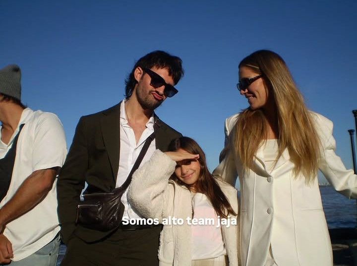 Rocío Igarzábal y Milton Cámara con su hija