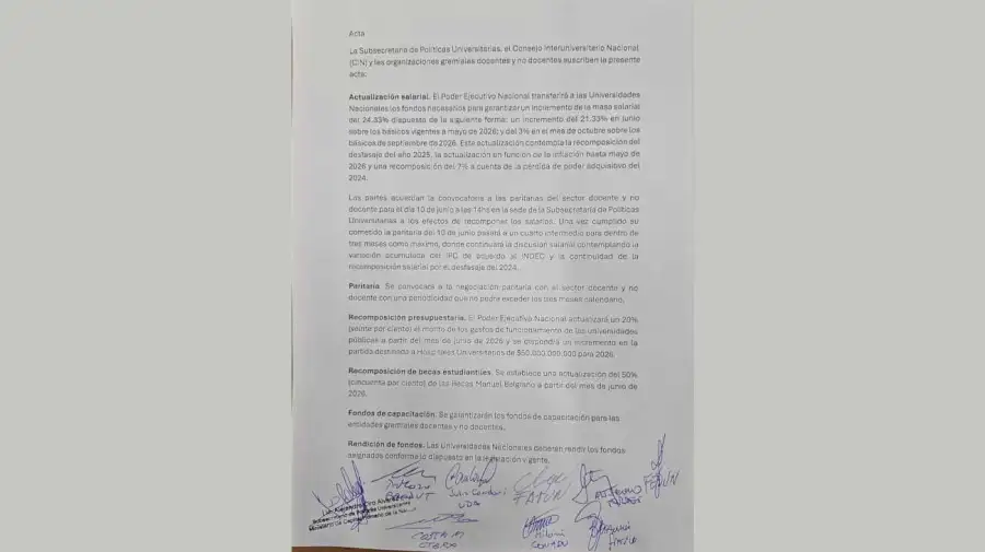 Acuerdo al que llegaron universidades y el Gobierno 10062026