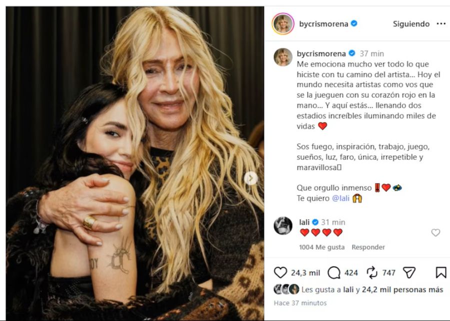 Cris Morena y Lali Espósito