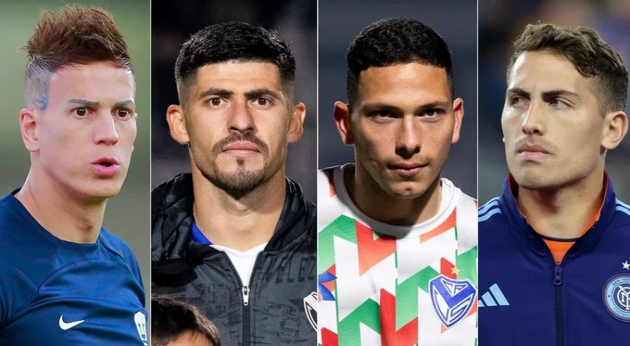 Sebastián Sosa, Braian Cufré, Abiel Osorio y José Florentín