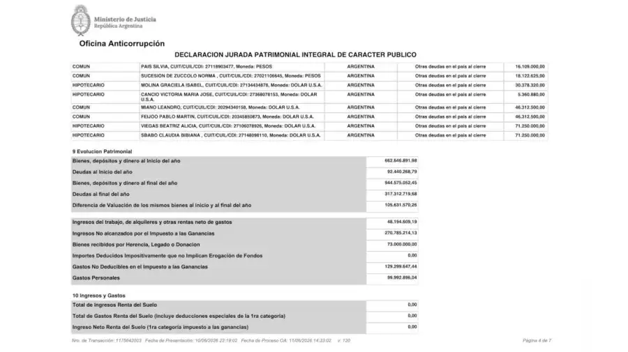 DECLARACIÓN JURADA MANUEL ADORNI 11062026