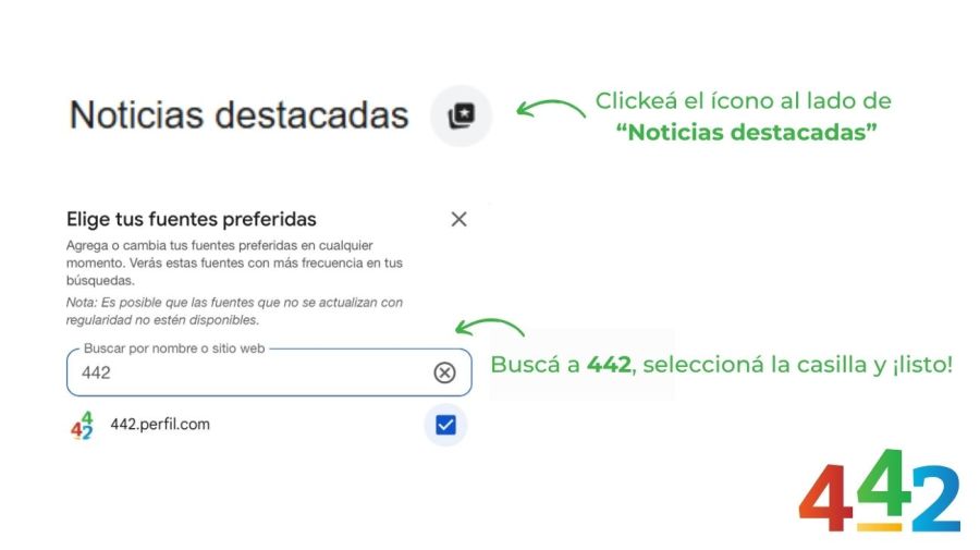 Agregar a 442 a fuentes preferidas