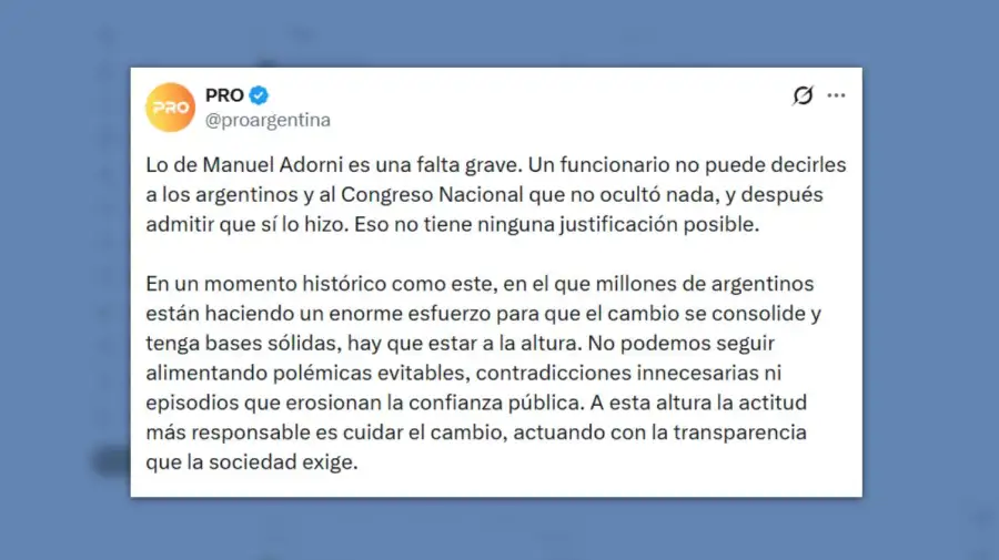 Posteos sobre Adorni 12062026