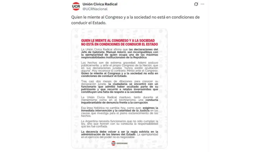Unión Cívica Radical X 11062026