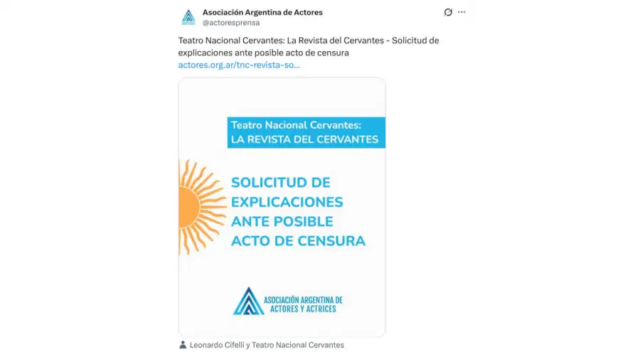 Asociación Argentina de Actores X 16062026