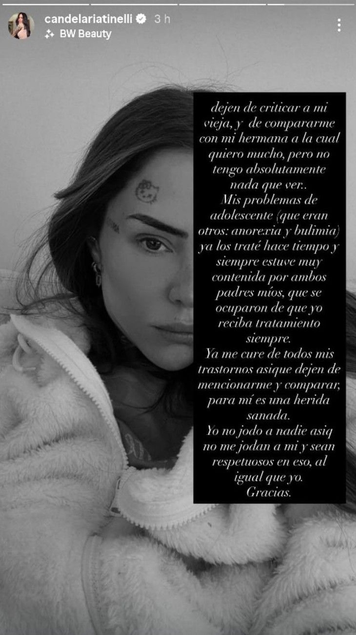Cande Tinelli en medio del escándalo con Juanita