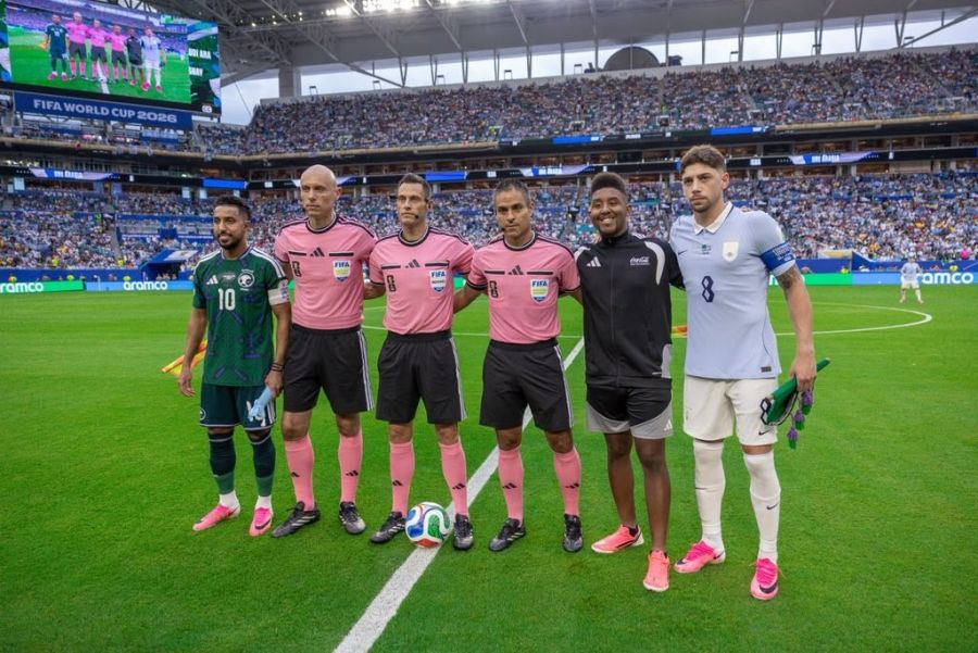 El partido entre Arabia Saudita y Uruguay