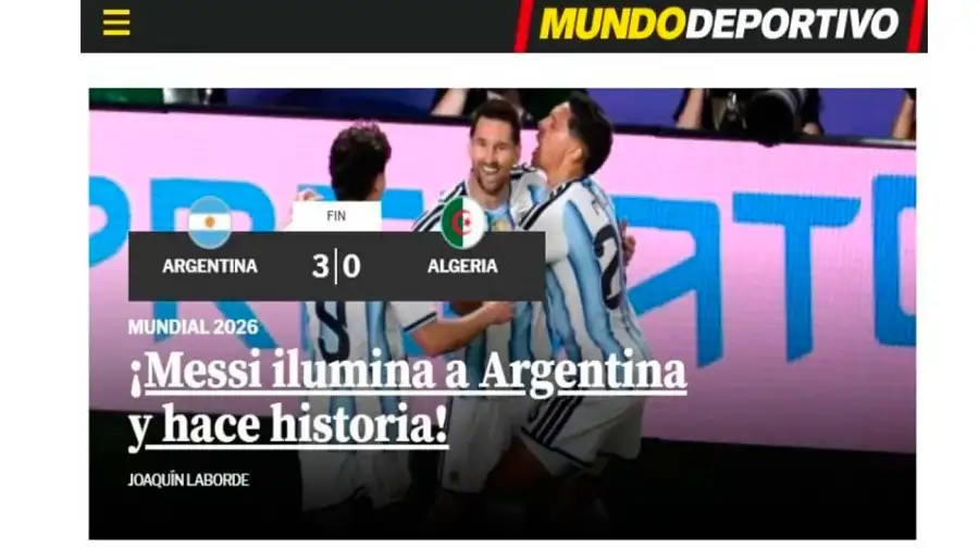 Cobertura Internacional de Messi 17062026