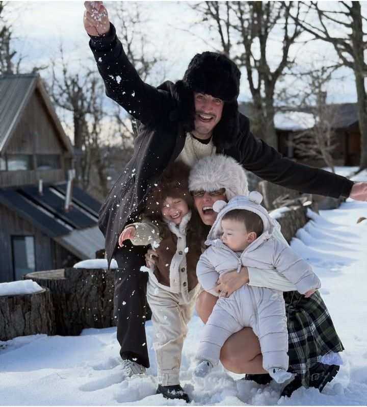 La China Ansa con su familia en San Martín de los Andes