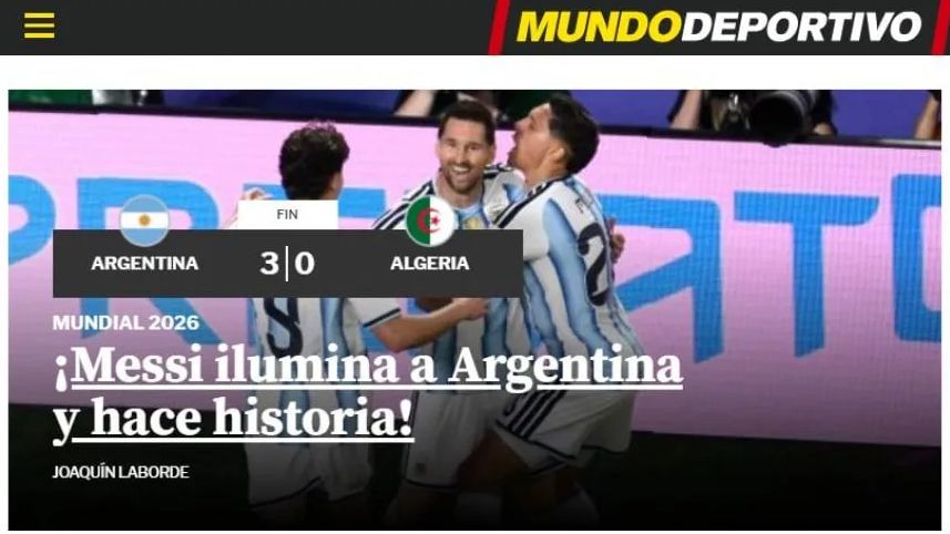La prensa extranjera se rindió a los pies de Messi