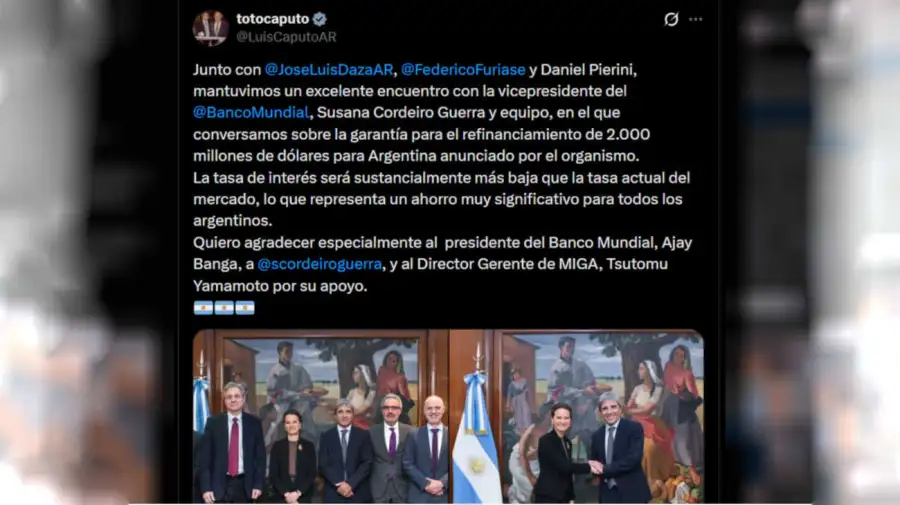 Milei recibió en Olivos a autoridades del Banco Mundial 17062026