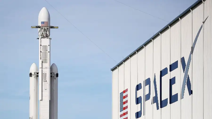 SpaceX branding.