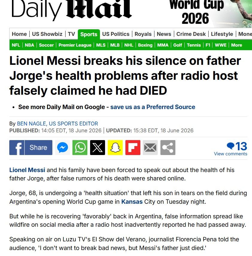 La polémica con Florencia Peña publicada en el Daily Mail
