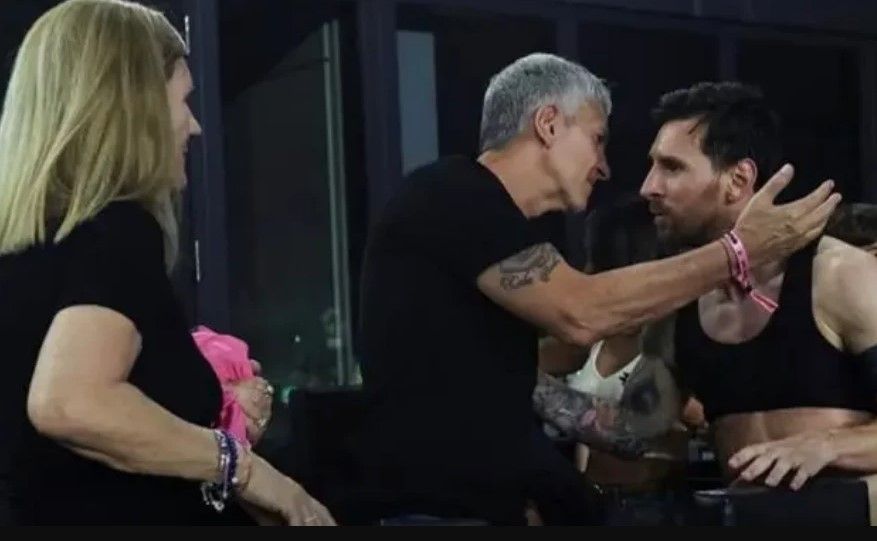 Lionel Messi con su padre